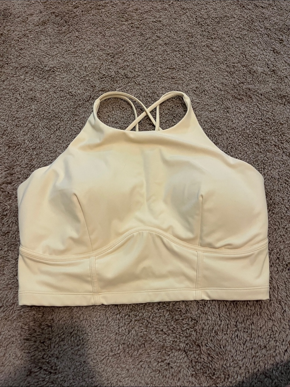 High-Neck light yellow popflex tank size 2x